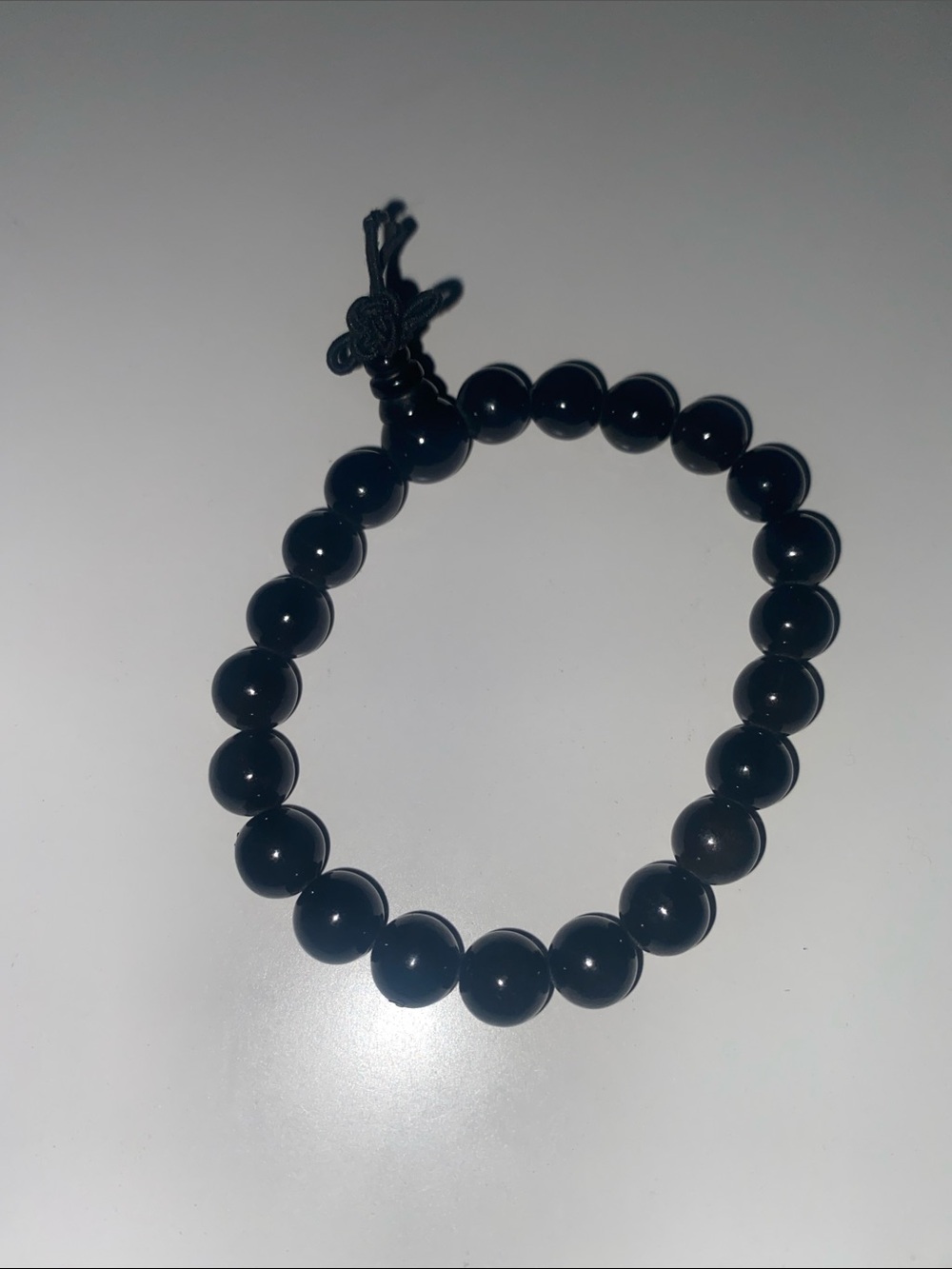 Black Beaded Men’s Bracelet - Classic Minimal Style